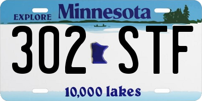 MN license plate 302STF
