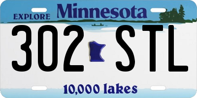 MN license plate 302STL