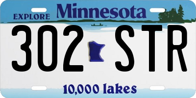 MN license plate 302STR