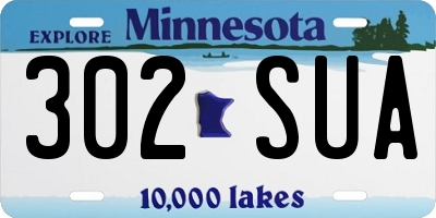 MN license plate 302SUA