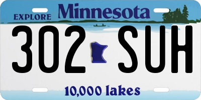 MN license plate 302SUH
