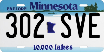 MN license plate 302SVE