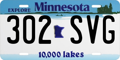 MN license plate 302SVG