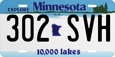 MN license plate 302SVH