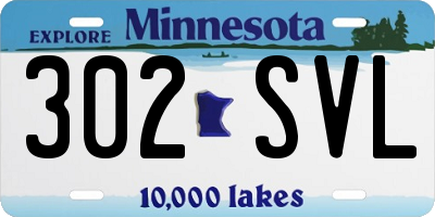 MN license plate 302SVL