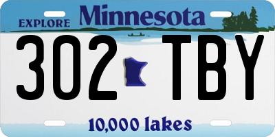 MN license plate 302TBY