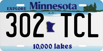 MN license plate 302TCL