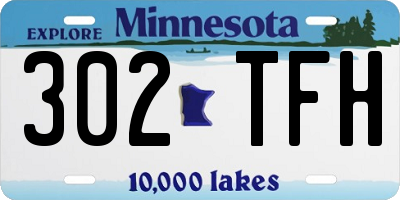 MN license plate 302TFH