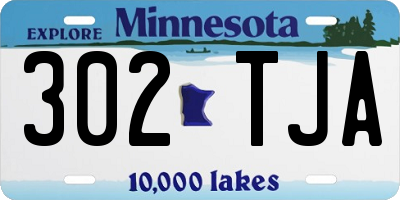 MN license plate 302TJA