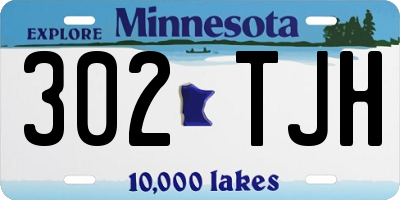 MN license plate 302TJH