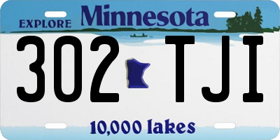 MN license plate 302TJI