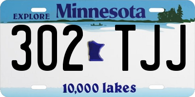MN license plate 302TJJ
