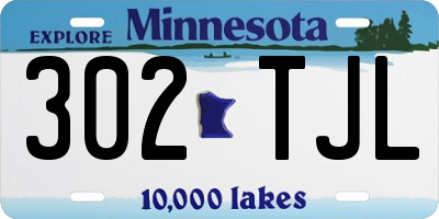 MN license plate 302TJL