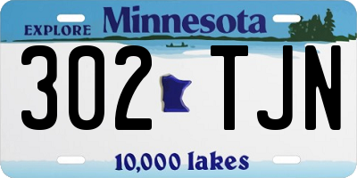 MN license plate 302TJN