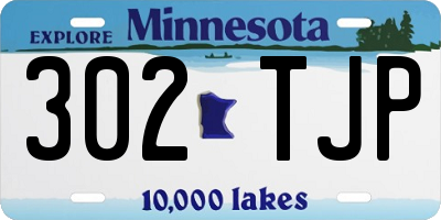 MN license plate 302TJP