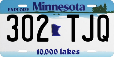 MN license plate 302TJQ