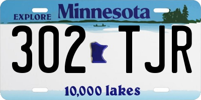 MN license plate 302TJR