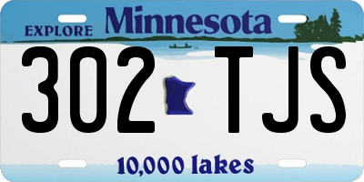 MN license plate 302TJS