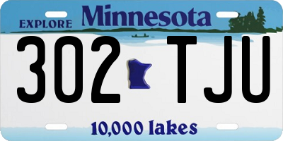 MN license plate 302TJU