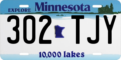 MN license plate 302TJY