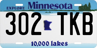 MN license plate 302TKB