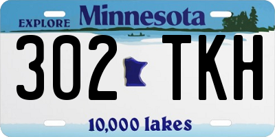 MN license plate 302TKH