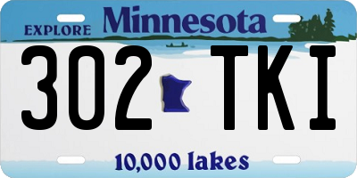 MN license plate 302TKI