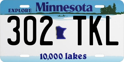 MN license plate 302TKL
