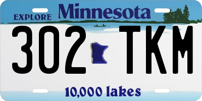 MN license plate 302TKM