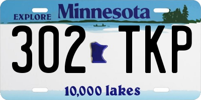 MN license plate 302TKP