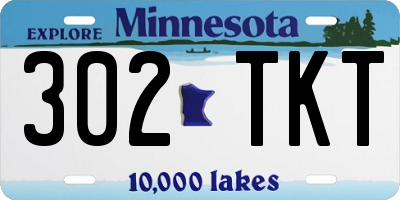 MN license plate 302TKT