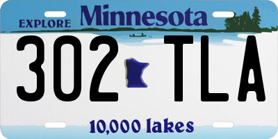 MN license plate 302TLA