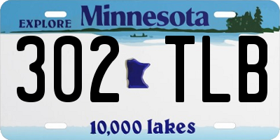 MN license plate 302TLB