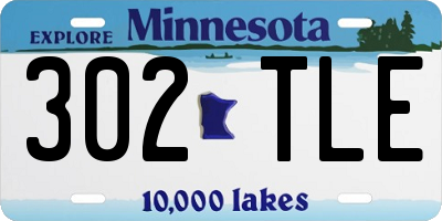 MN license plate 302TLE
