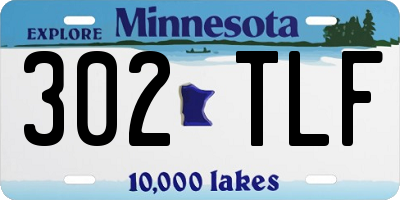 MN license plate 302TLF