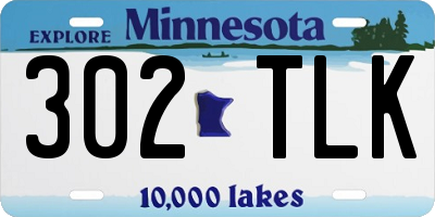 MN license plate 302TLK