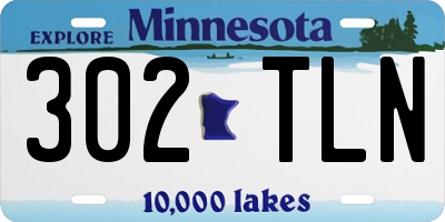 MN license plate 302TLN