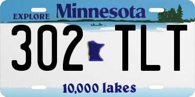 MN license plate 302TLT