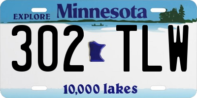 MN license plate 302TLW