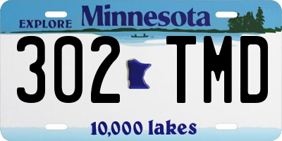 MN license plate 302TMD