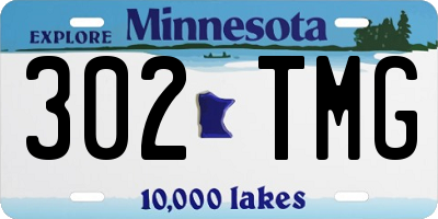MN license plate 302TMG