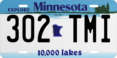 MN license plate 302TMI