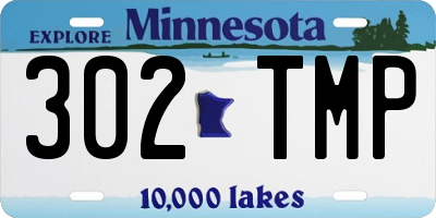 MN license plate 302TMP