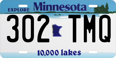MN license plate 302TMQ