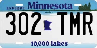MN license plate 302TMR
