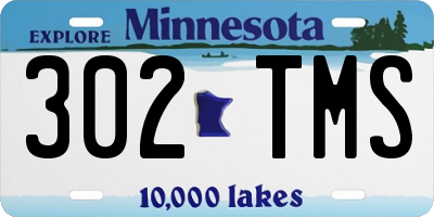MN license plate 302TMS