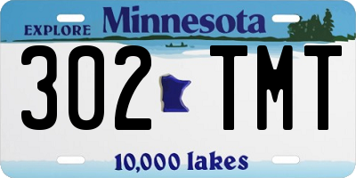 MN license plate 302TMT