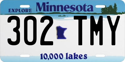 MN license plate 302TMY