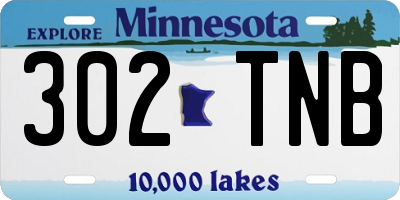 MN license plate 302TNB