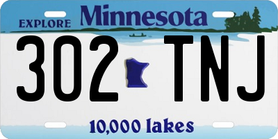 MN license plate 302TNJ